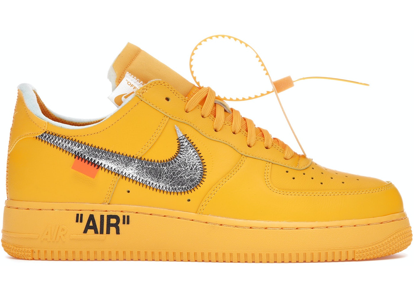Size 8 - Nike Air Force 1 Low OFF-WHITE University Gold Metallic Silver
