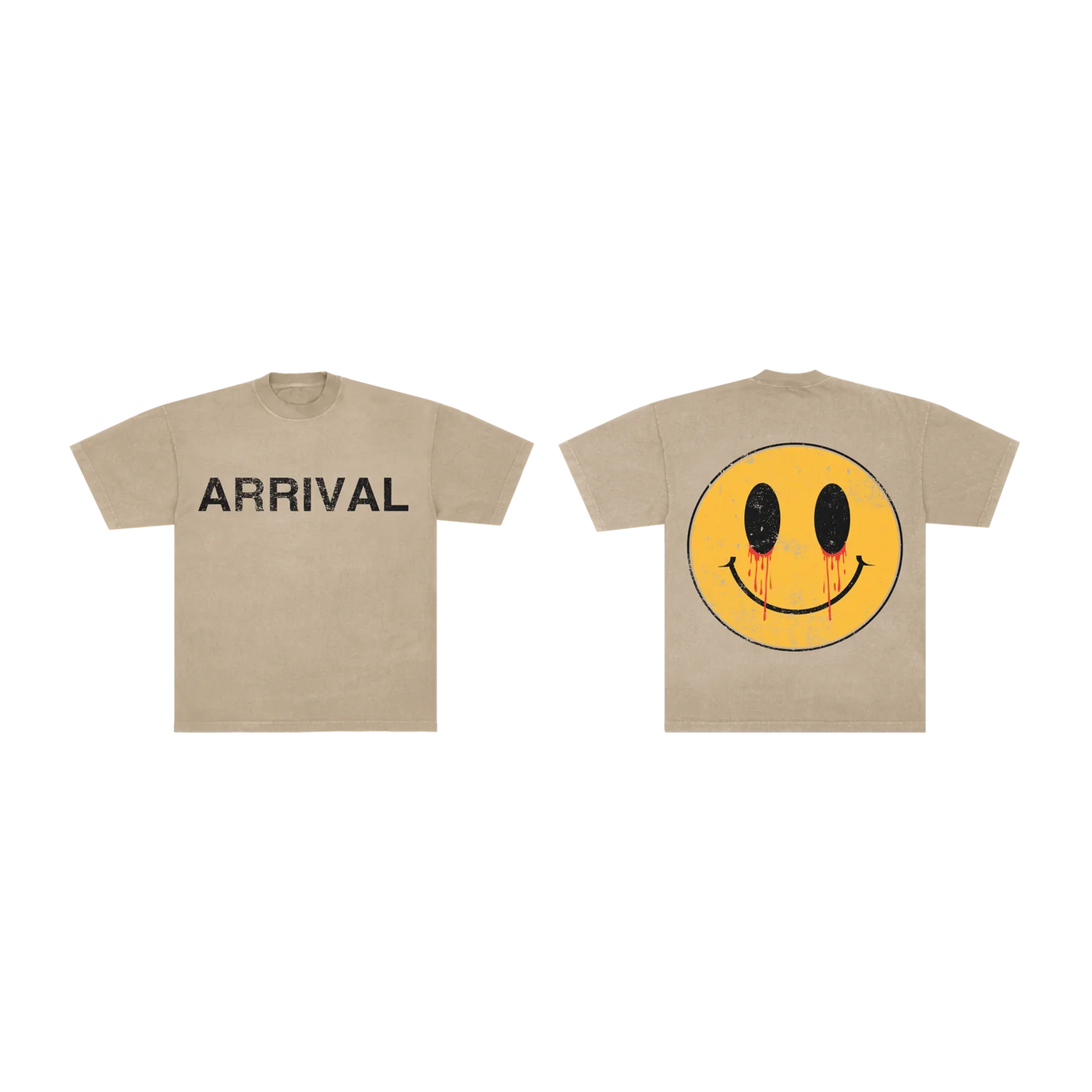 Arrival Worldwide 2024 Smiley Tee Beige