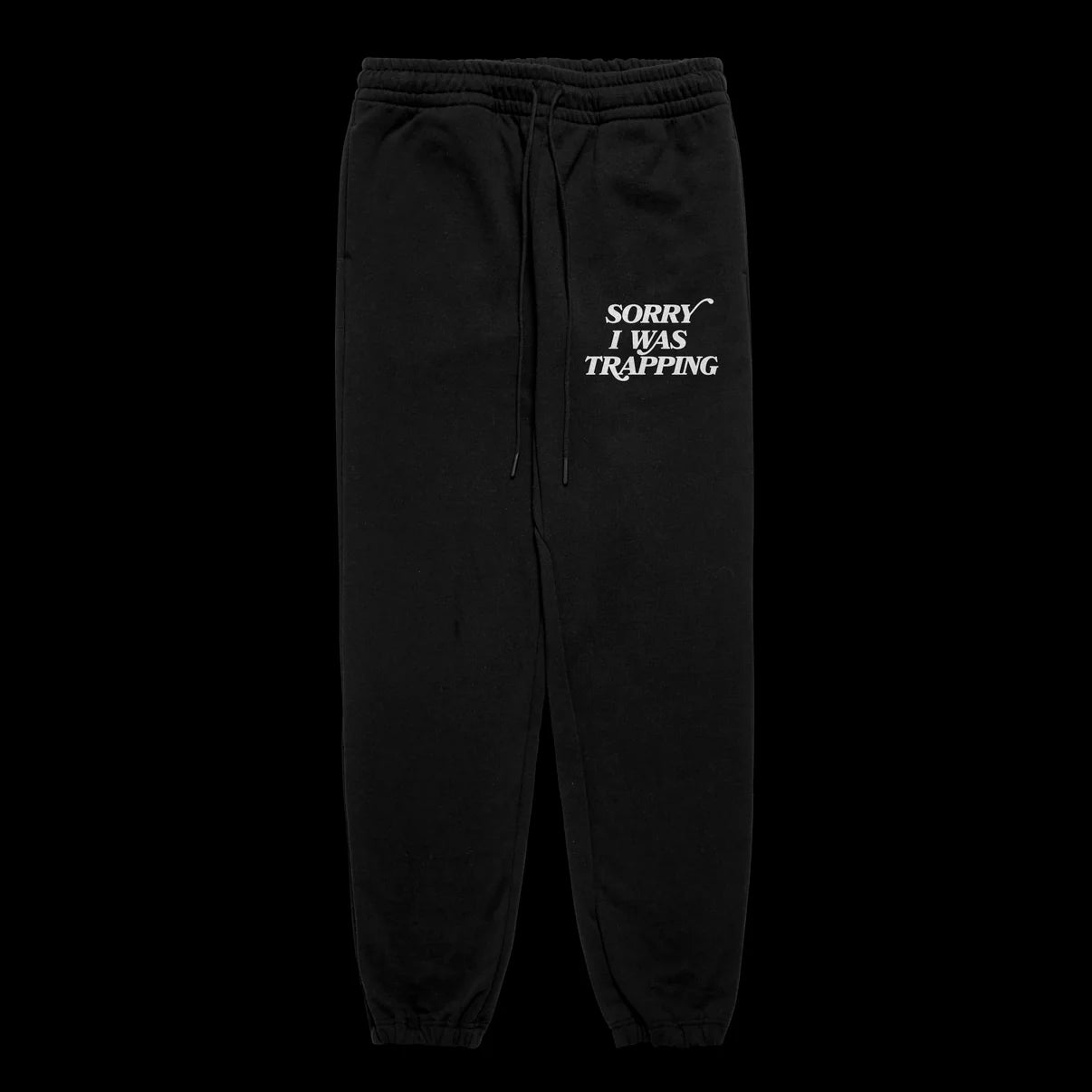 Sorry I Was Trapping Black Vintage Angle Hoodie & Sweat Pants Set