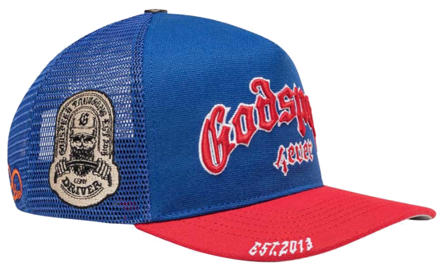 GS Forever Trucker Hat Baby Blue/Red