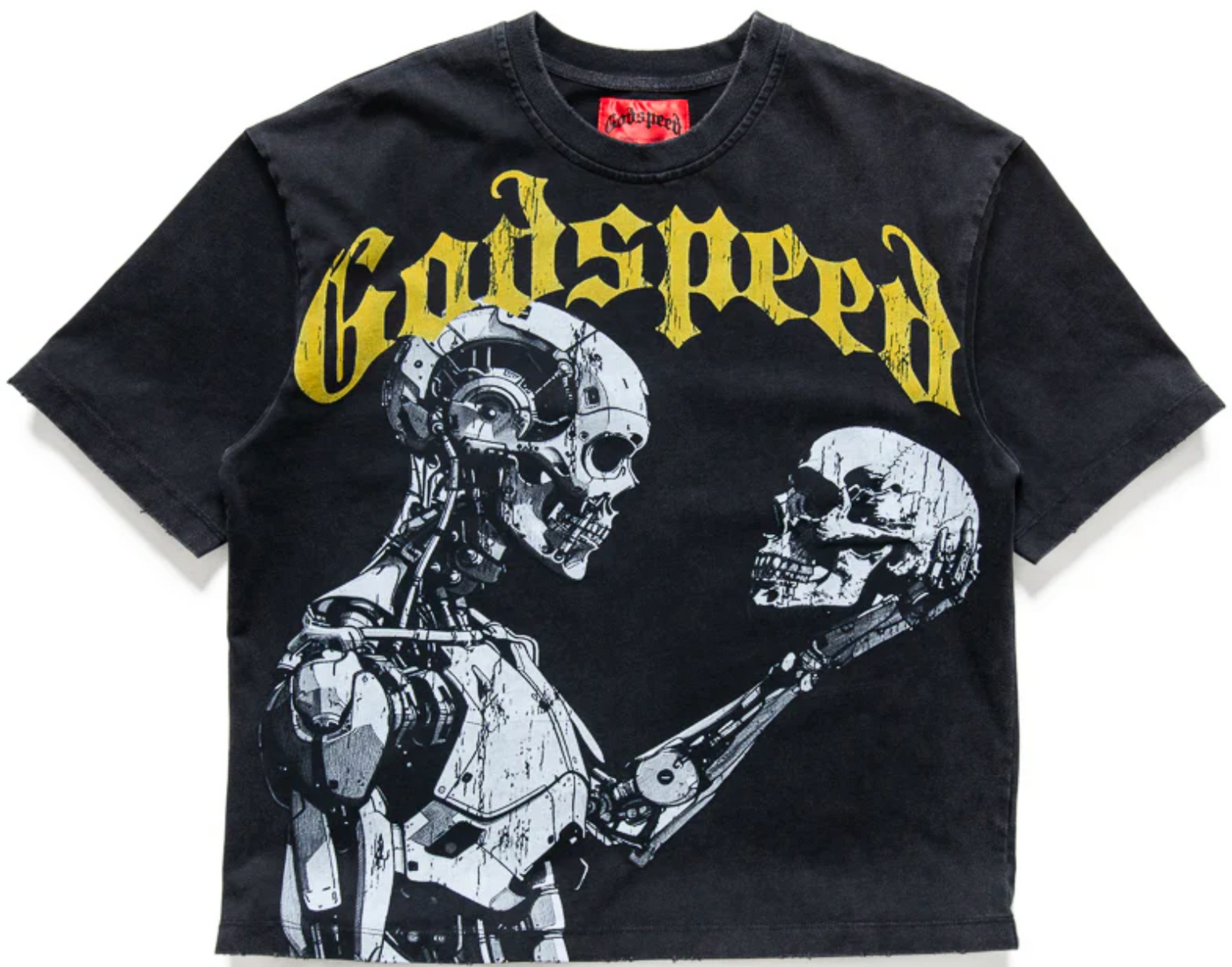 Godspeed Mankind Vs AI T Shirt Black/Yellow