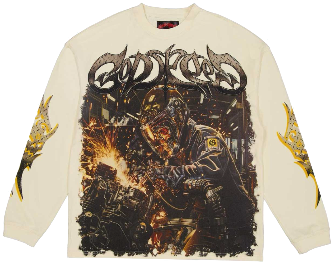 Godspeed Under Construction L/S Tee Bone