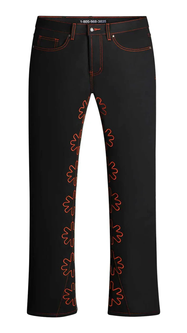 Lost Shdws Outline Denim Pant Black/Red