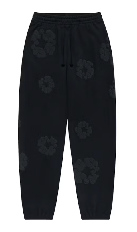 Denim Tears Cotton Wreath Sweatpants Black Monochrome  SS24