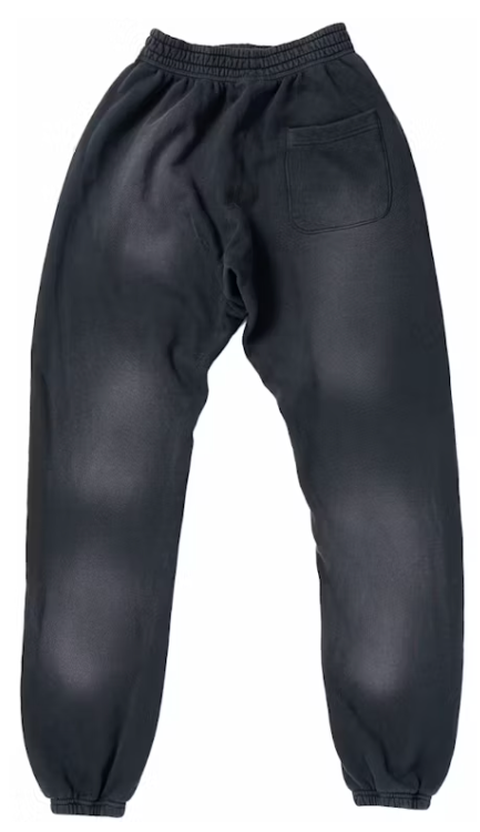 Hellstar No Guts No Glory Closed Elastic Bottom Sweatpants Midnight Dye Black