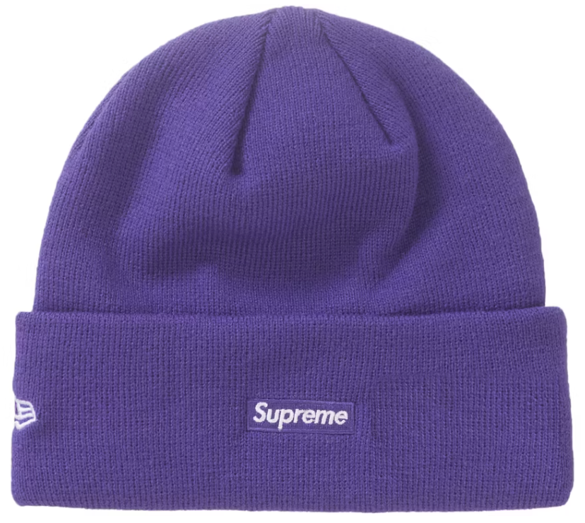 Supreme New Era Script Beanie Purple