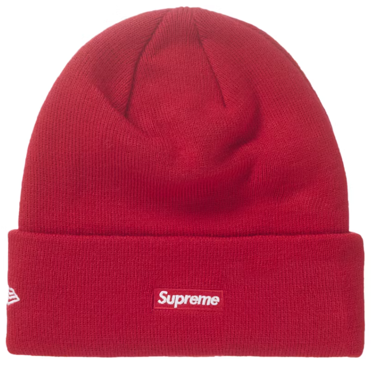 Supreme New Era Script Beanie Red