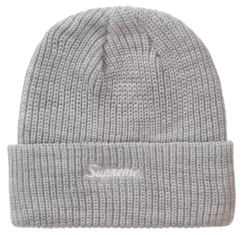 Supreme Loose Gauge Beanie (FW24) Heather Grey