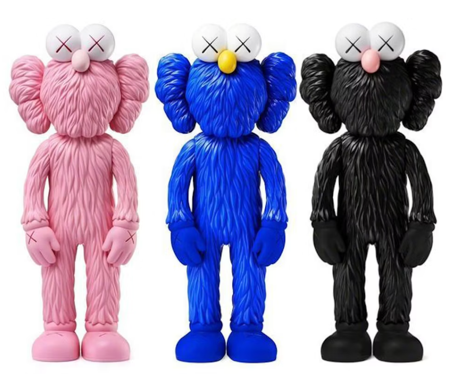 KAWS BFF Open Edition Vinyl Figure Pink/Blue/Black Set