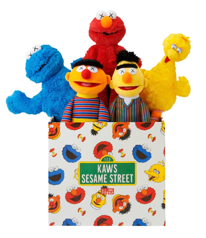 KAWS Sesame Street Uniqlo Plush Toy Complete Box Set