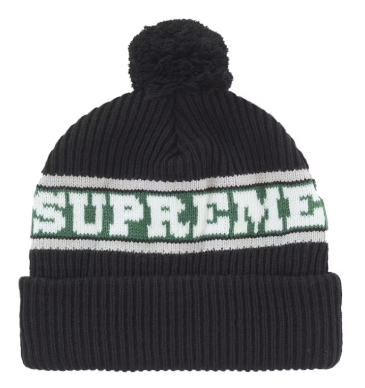 Supreme Big Stripe Beanie (FW24) Black