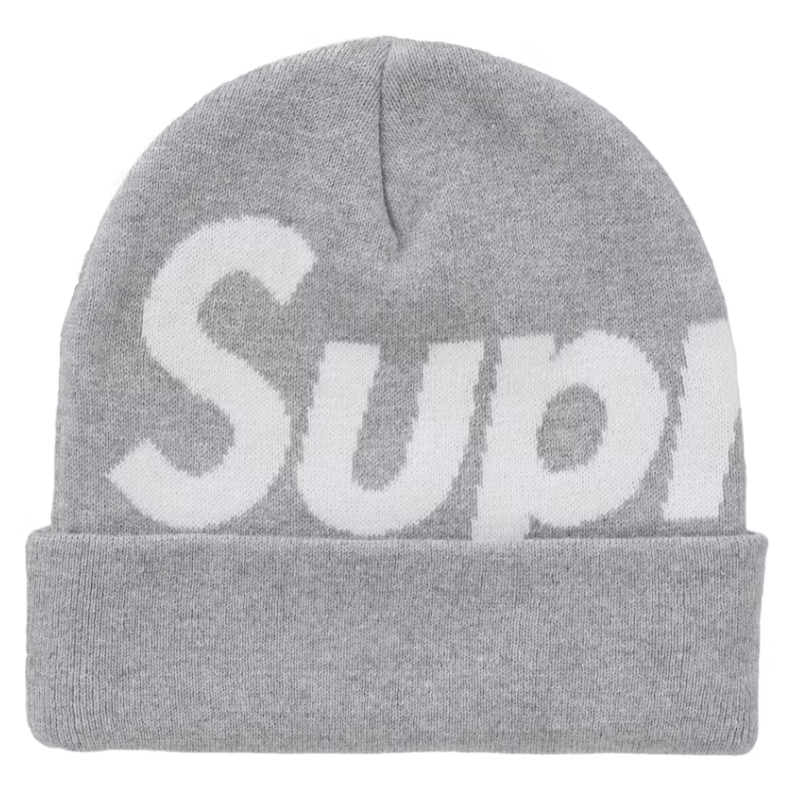 Supreme Big Logo Beanie (FW24) Grey