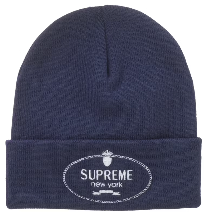 Supreme Crest Beanie Navy