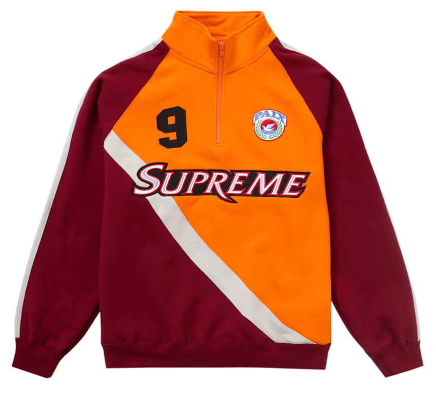 Supreme Equipé Half Zip Sweatshirt Dark Orange