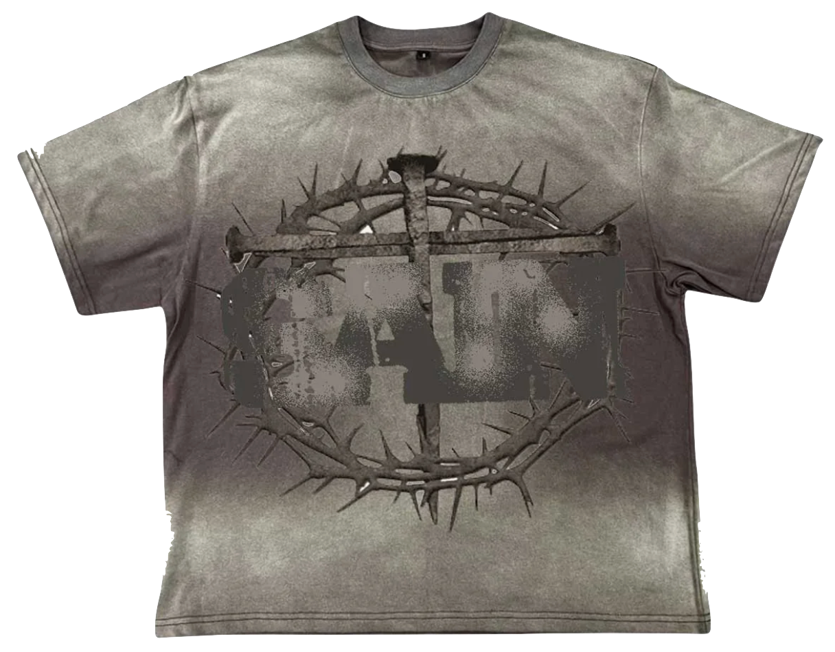 Saint Vanity Cross Tee Grey