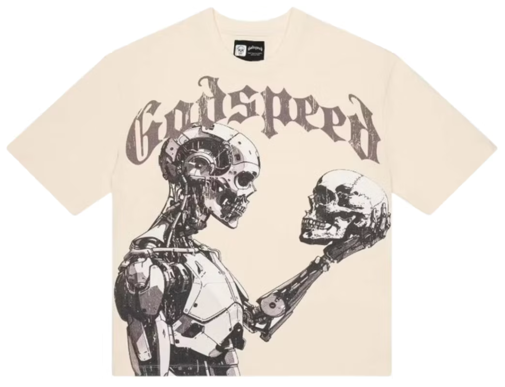 Godspeed Mankind vs AI III T-shirt Bone/Black