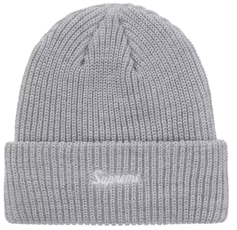 Supreme Loose Gauge Beanie (FW25) Heather Grey