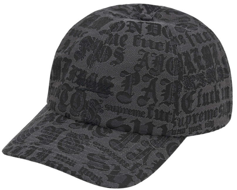 Supreme Cities Jacquard 6-Panel Black