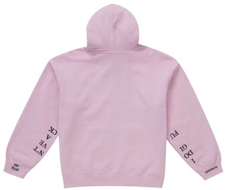 Supreme IDGAF Zip Up Hooded Sweatshirt