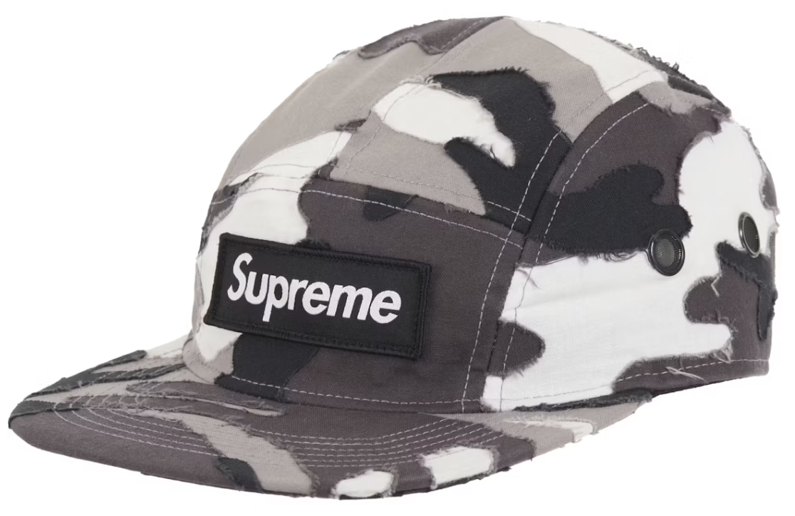 Supreme Layered Camo Camp Cap Snow Camo