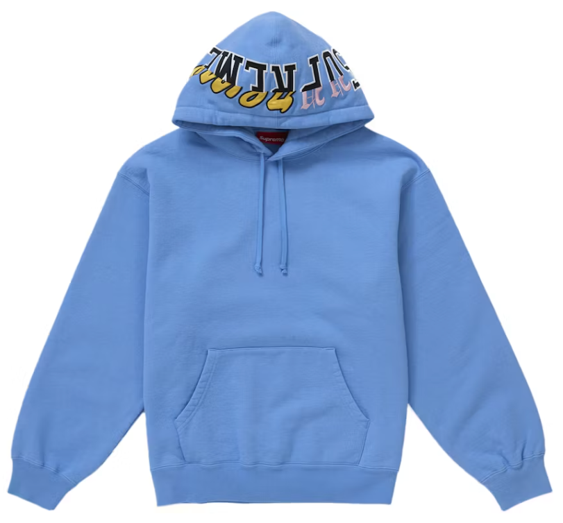 Supreme Multi Logos Hooded Sweatshirt Blue
