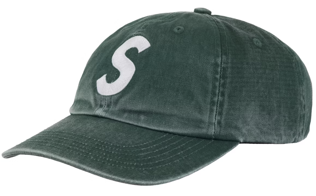 Supreme Pigment Coated S Logo 6-Panel Green
