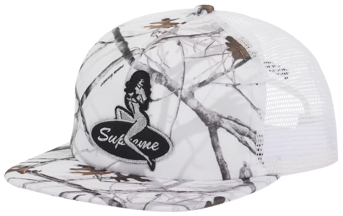 Supreme Pinup Mesh Back 5-Panel White Camo