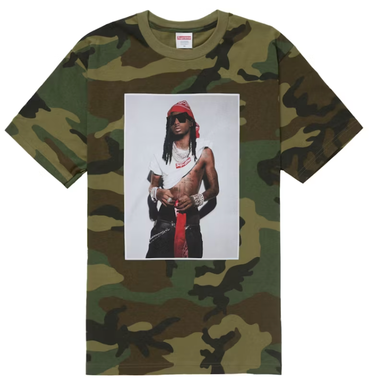 Supreme Playboi Carti Tee Woodland Camo