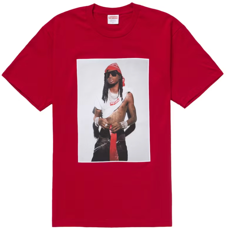 Supreme Playboi Carti Tee Woodland Red