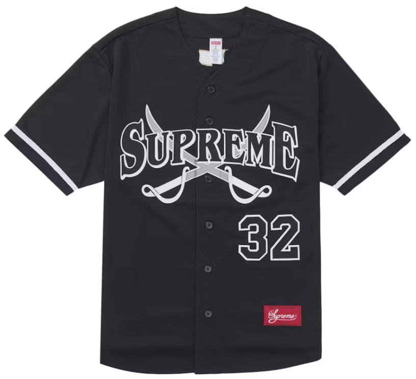 Supreme Swords Baseball Jersey Black