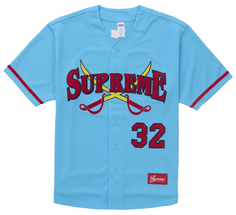 Supreme Swords Baseball Jersey Blue