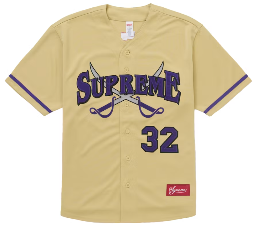 Supreme Swords Baseball Jersey Gold