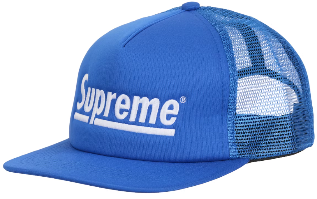 Supreme Underline Mesh Back 5-Panel Light Royal