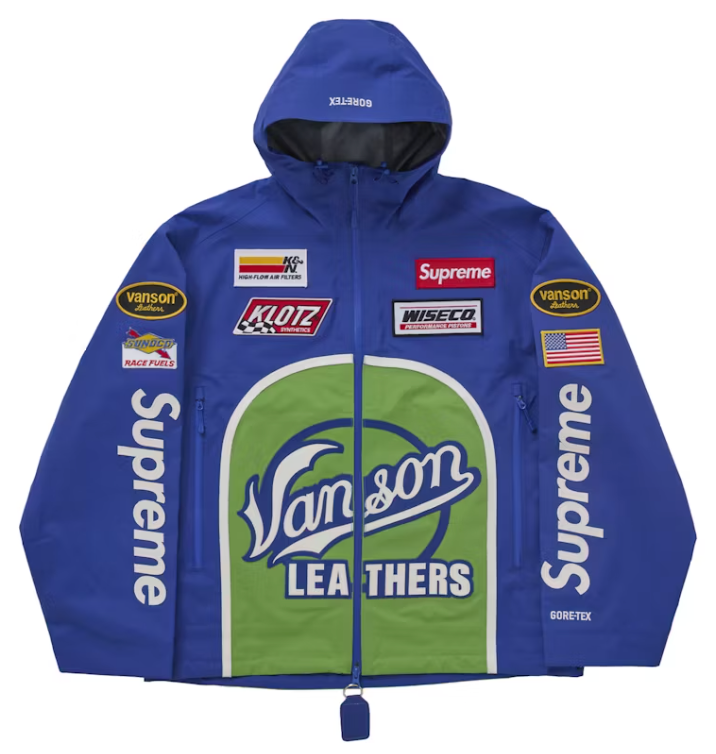 Supreme Vanson Leathers GORE-TEX Shell Jacket Royal