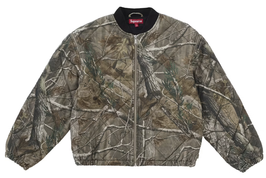 Supreme Zip-Off Sleeve Quilted Bomber Jacket Realtree AP Camo