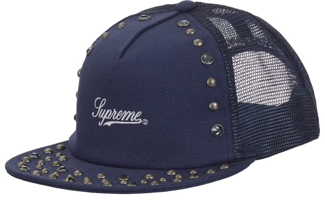 Supreme b.b. Simon Studded Mesh Back 5-Panel Navy