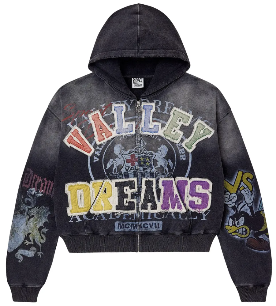 Vale Forever Blasted Zip Up Black