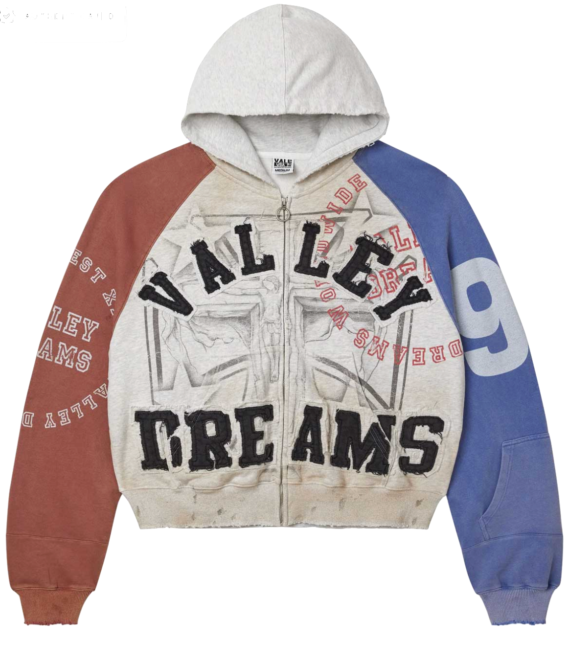 Vale Forever Patriot Chop N Screw Zip Up Hoodie Grey