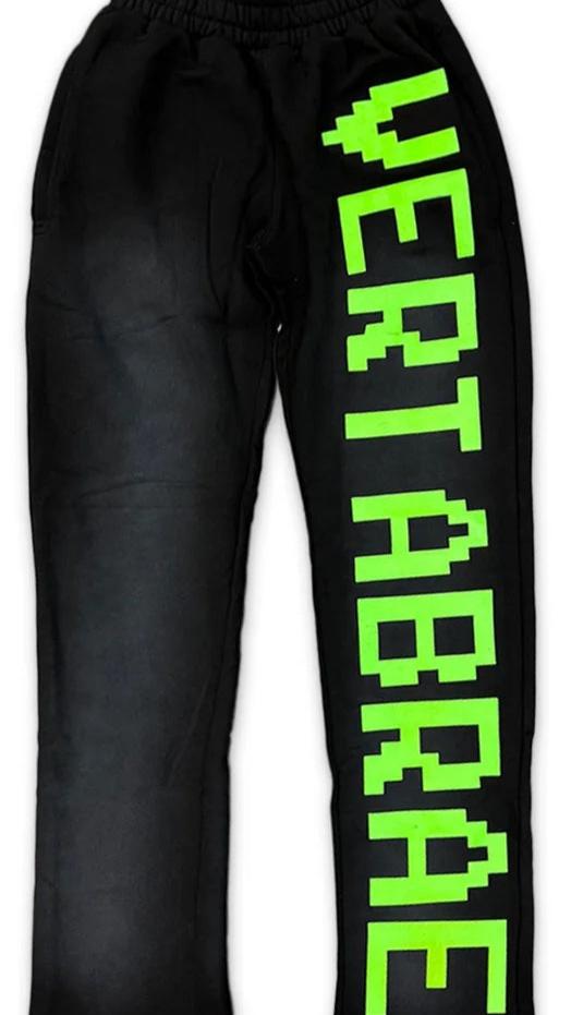 Vertabrae Sweatpants Washed Black/Green